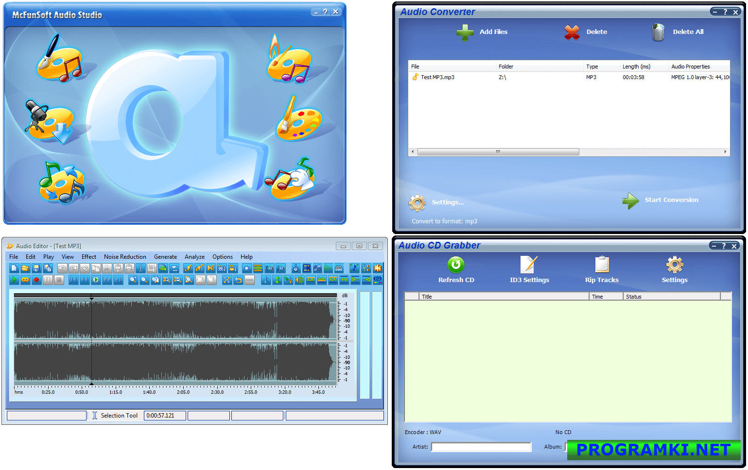 Скриншот программы McFunSoft Audio Studio 7.4.1.10