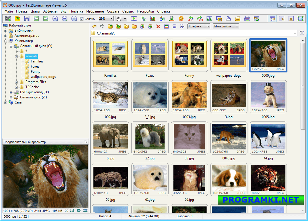 Скриншот программы FastStone Image Viewer 6.5