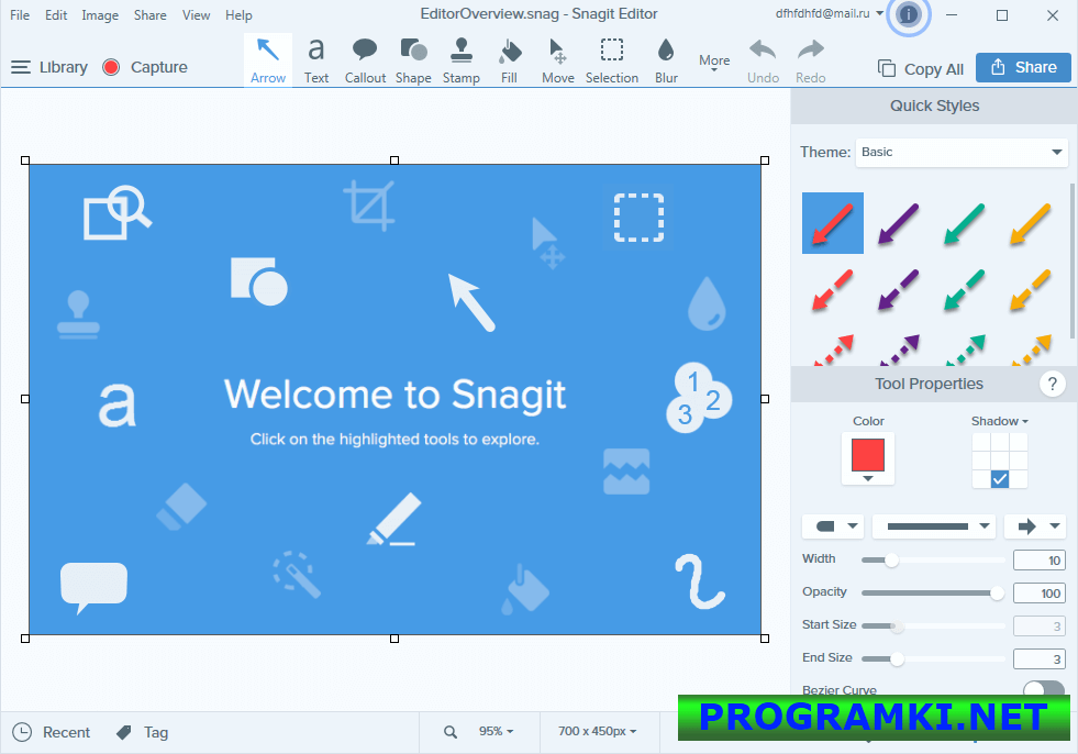 Скриншот программы SnagIt 2022.0.2