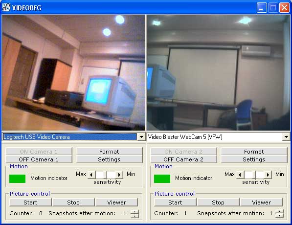 Скриншот программы VIDEOREG 3.1