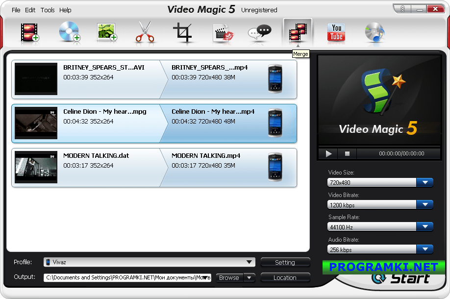 Скриншот программы Blaze Video Magic 7.0.4