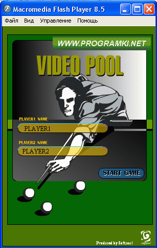 Скриншот флеш игры Video Pool 
