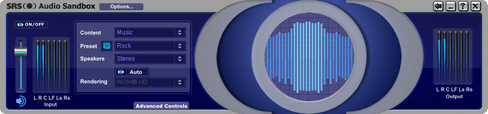 Скриншот программы SRS Audio SandBox 1.10.2.0