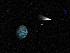 Скриншот заставки для рабочего стола Комета Галлея 5.07