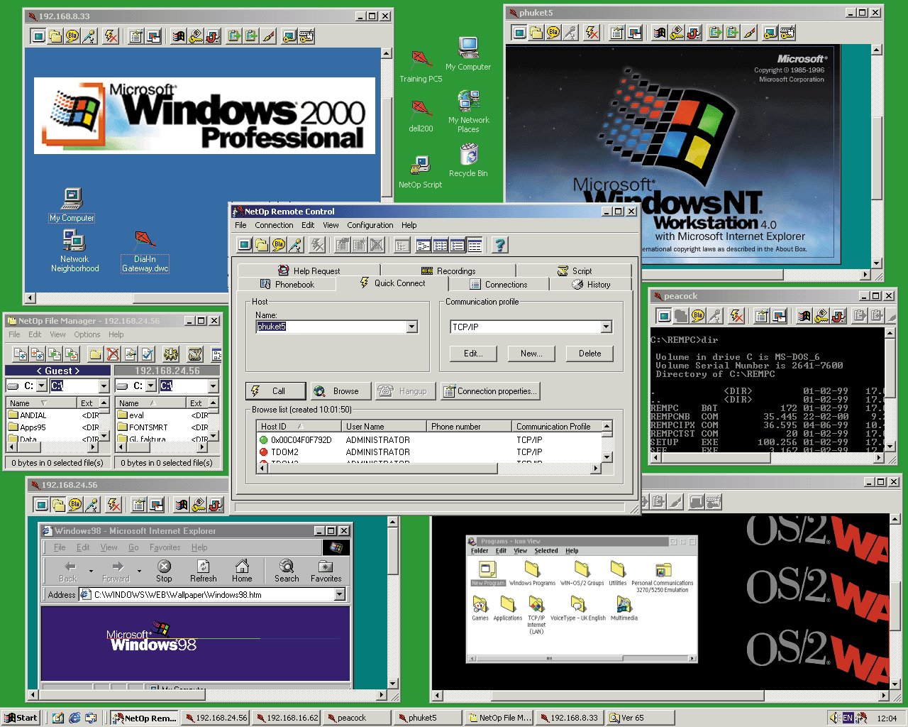 Скриншот программы NetOp Remote Control 12.85