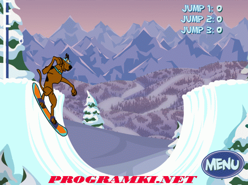 Скриншот флеш игры Scooby Doo Big Air Snow Show 