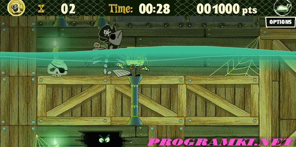 Скриншот флеш игры Sponge Bob Ship O Ghouls 