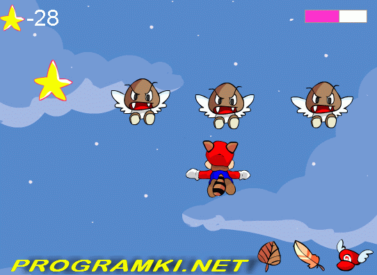 Скриншот флеш игры Mario Fly 