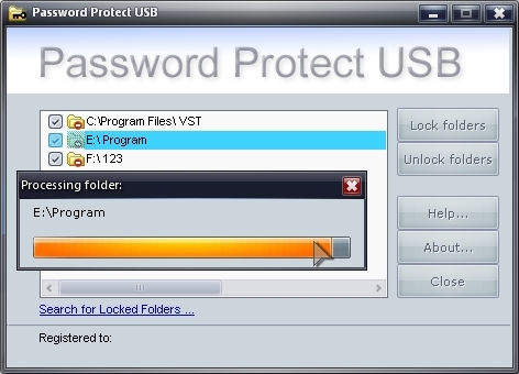 Скриншот программы Password Protect USB 3.6.1