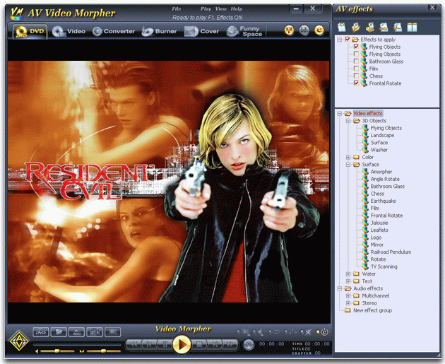 Скриншот программы AV Video Morpher 3.0.53