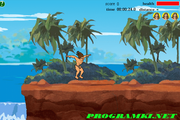 Скриншот флеш игры Tarzan Jungle jump 