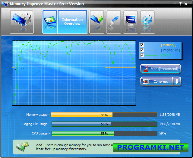 Скриншот программы Memory Improve Master Free Version 6.1.2.369