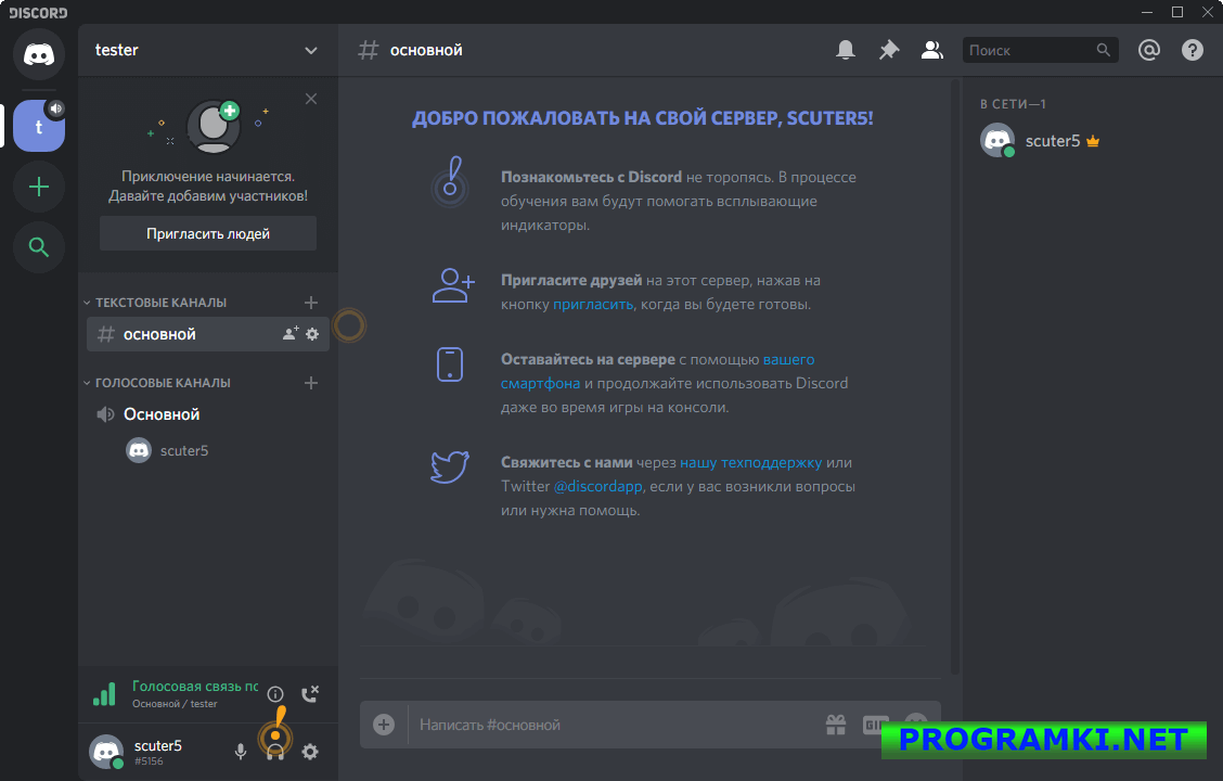 Скриншот программы Discord 1.0.9013