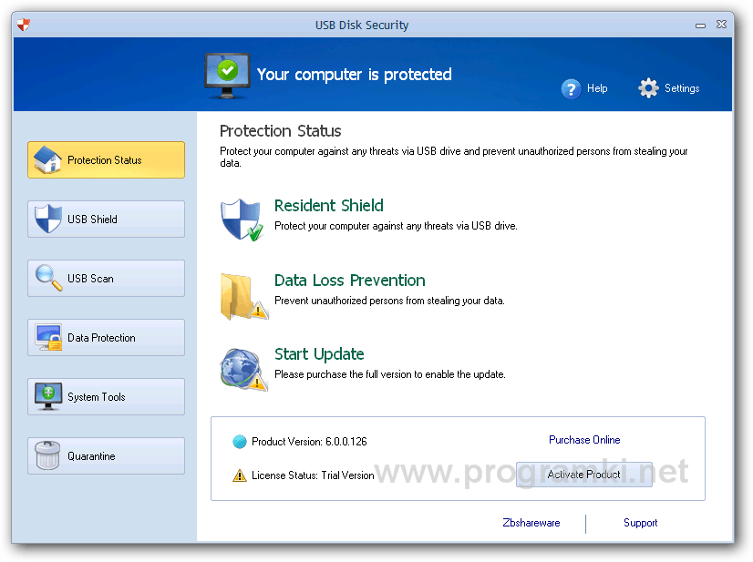 Скриншот программы USB Disk Security 6.6.0.0